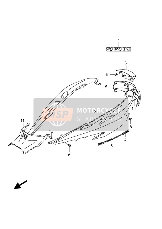 4721105H01YWG, Cover,Frame,L(Brown), Suzuki, 0